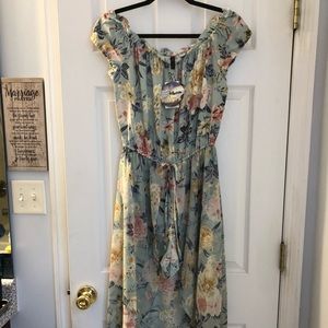 Flow-through romper dress